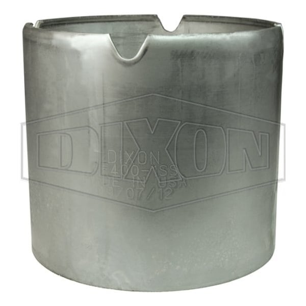King Crimp Round Ferrule, 4 in Nominal, 4 in L, 0.09 in Thick, 304 SS, Domestic
